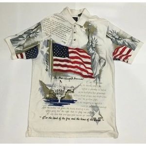 Cotton Traders Sport USA Shirt, White -Size: Large